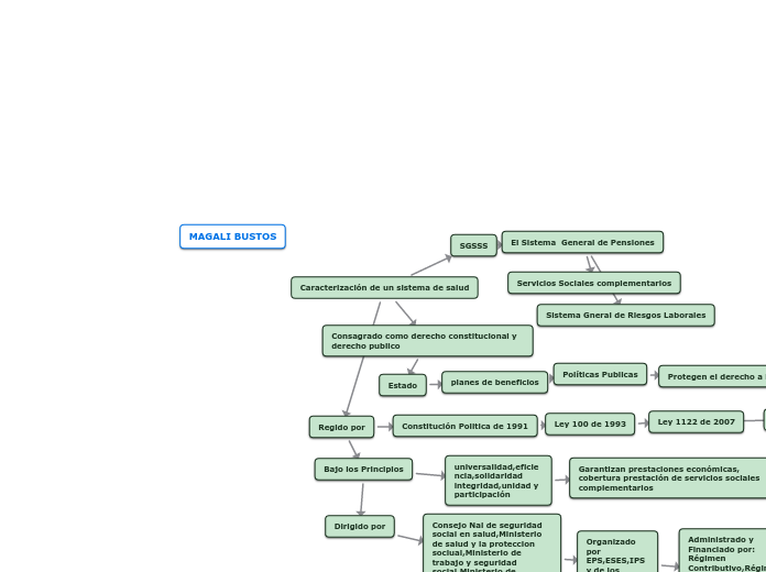 Caracterización de un sistema de salud - Mapa Mental