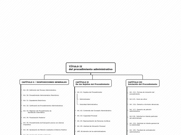 TÍTULO II
del procedimiento administrat...- Mapa Mental