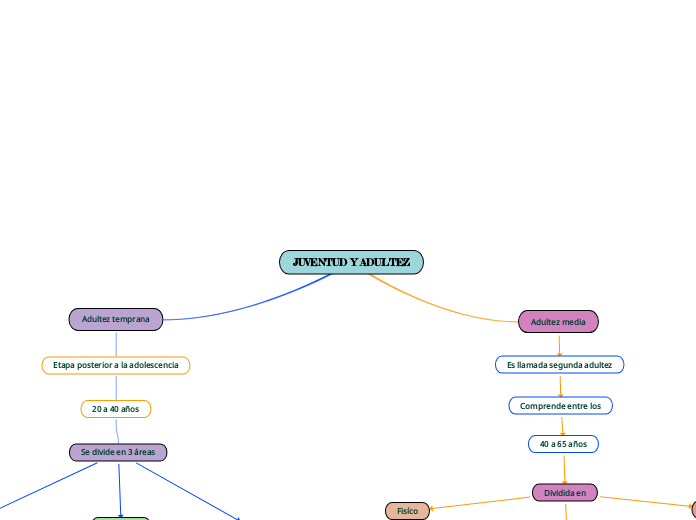 JUVENTUD Y ADULTEZ - Mapa Mental