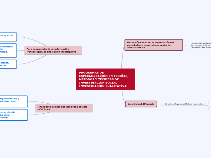 PROGRAMAS DE ESPECIALIZACIÓN EN TEORÍAS...- Mapa Mental
