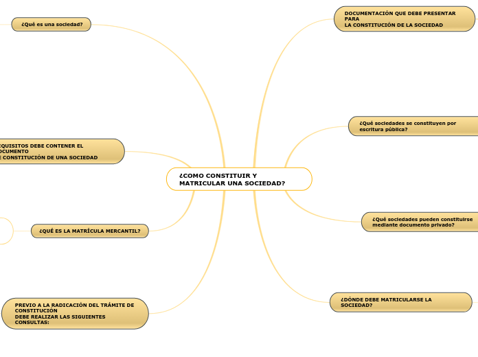 ¿COMO CONSTITUIR Y MATRICULAR UNA SOCIE...- Mapa Mental