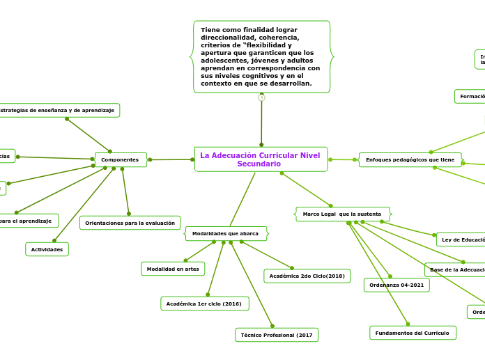 La Adecuación Curricular Nivel Secundar...- Mapa Mental