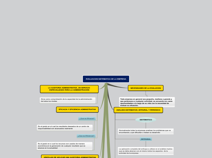 EVALUACION SISTEMATICA DE LA EMPRESA - Mapa Mental
