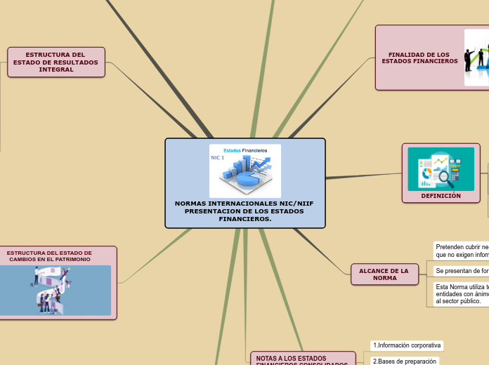 NORMAS INTERNACIONALES NIC/NIIF PRESENT...- Mapa Mental