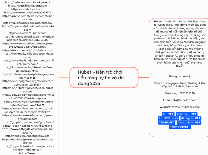 Hubet – Nền trò chơi nền tảng uy tín và đa ...- Mindmap