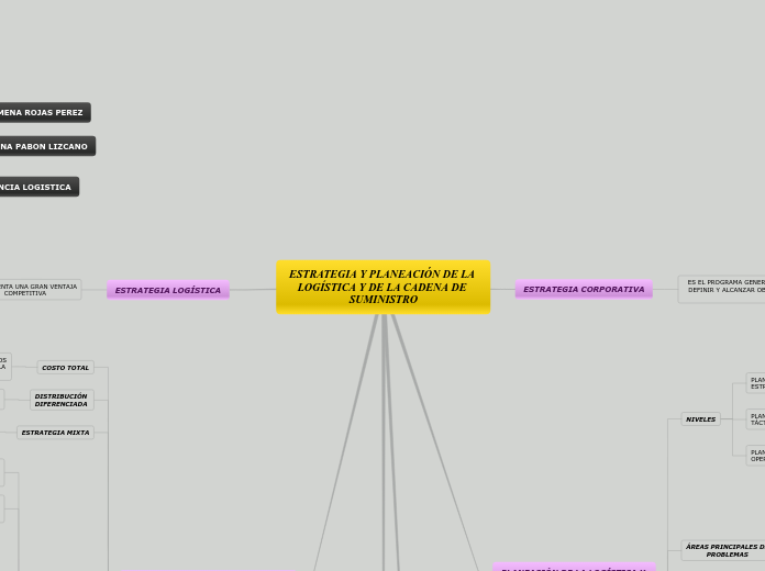 ESTRATEGIA Y PLANEACIÓN DE LA LOGÍSTICA...- Mapa Mental
