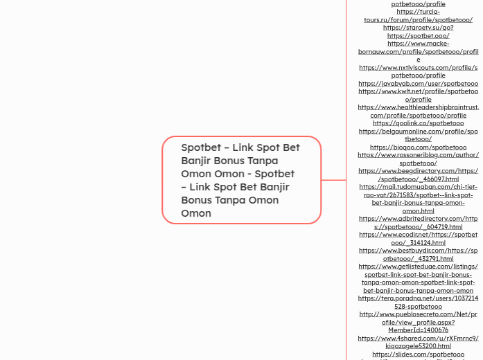 Spotbet – Link Spot Bet Banjir Bonus Tanpa...- Mind Map