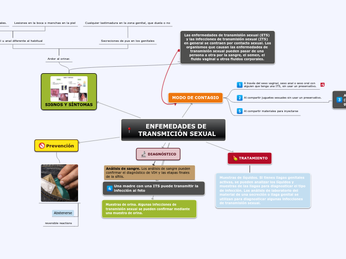 ENFEMEDADES DE TRANSMICIÓN SEXUAL - Mapa Mental
