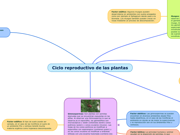 Ciclo reproductivo de las plantas 