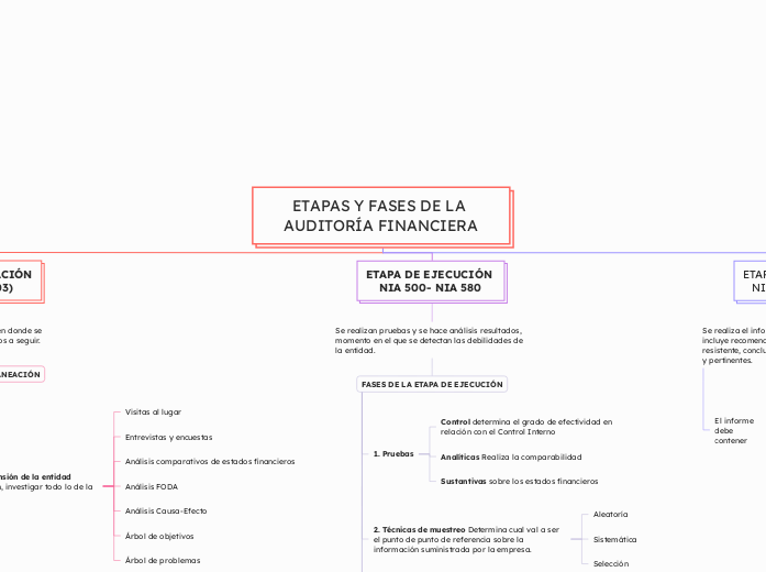 ETAPAS Y FASES DE LA AUDITORÍA FINANCIERA