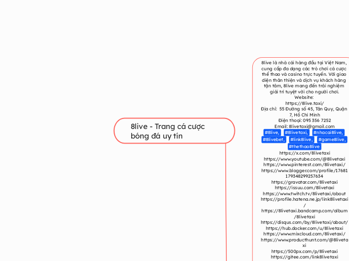 8live - Trang cá cược bóng đá uy tín - Mindmap