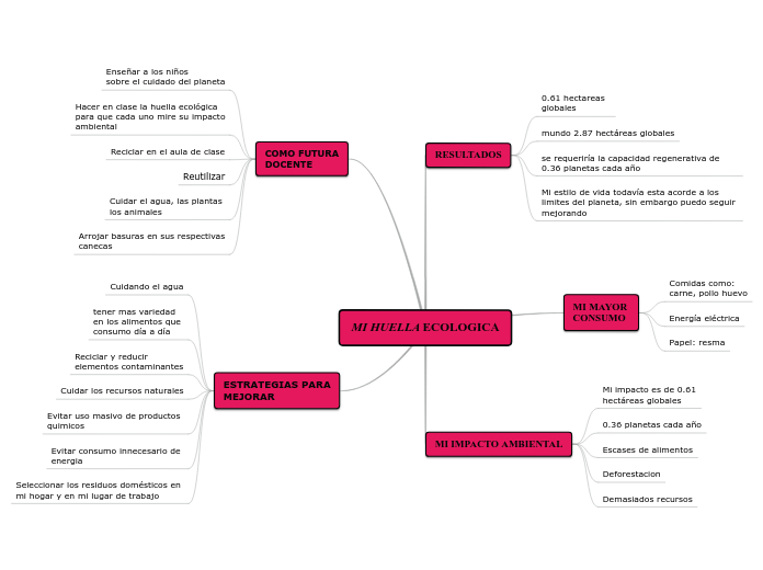 MI HUELLA ECOLOGICA - Mapa Mental