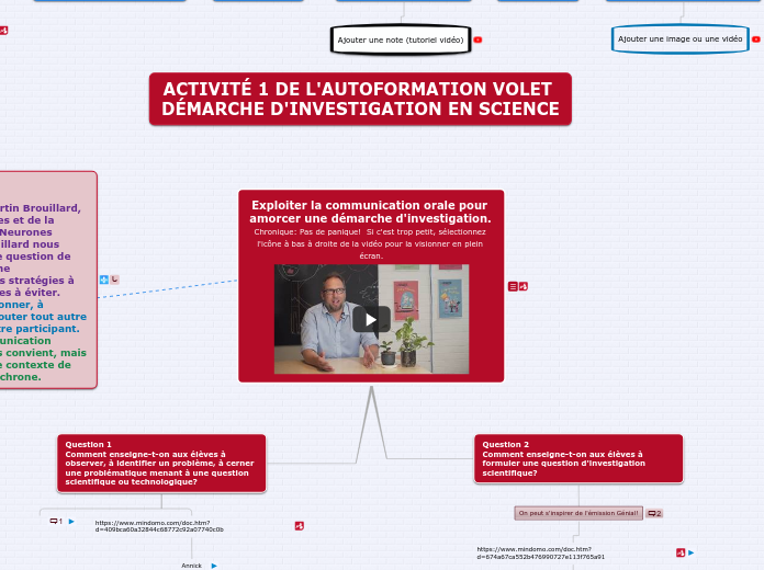 Autoformation volet d&eacute;marche d'investigation en science 
