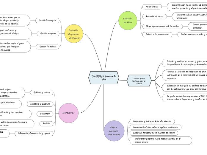 Coso ERM y la Generación de Valor - Mapa Mental