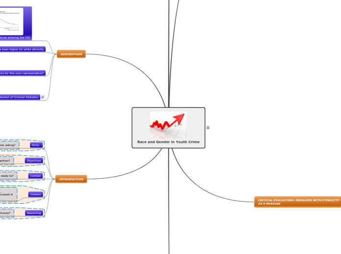 Race and Gender in Youth Crime - Mind Map