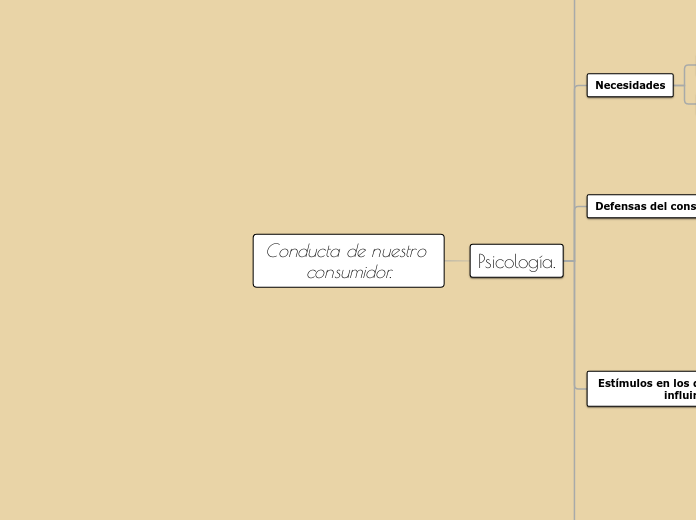 Conducta de nuestro consumidor. - Mapa Mental