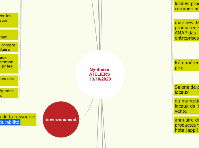 Synthèse ATELIERS 13/10/2020 - Carte Mentale