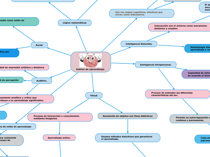 Estilos de aprendizaje. - Mapa Mental