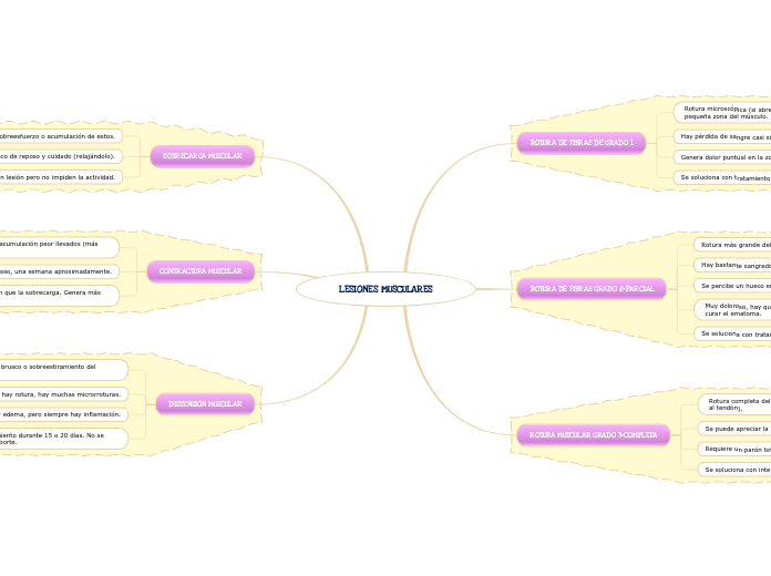 LESIONES MUSCULARES - Mapa Mental