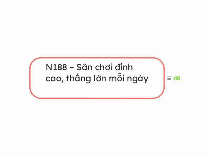 N188 – Sân chơi đỉnh cao, thắng lớn mỗi ngà...- Mindmap