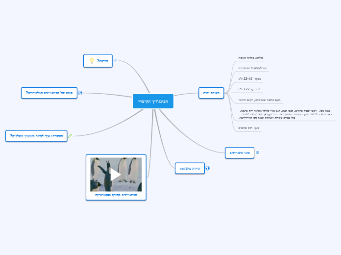 הפינגווין הקיסרי - Mind Map