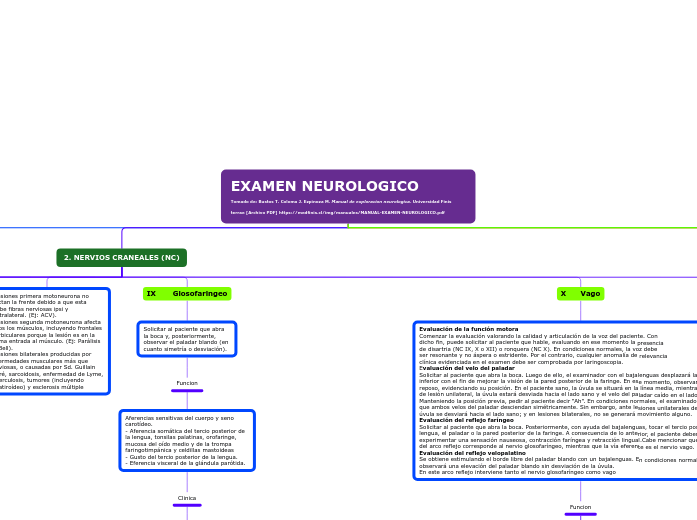 EXAMEN NEUROLOGICO          Tomado de: Bustos T. Coloma J. Ezpinoza M. Manual de exploracion neurologica. Universidad Finis terrae [Archivo PDF] https://medfinis.cl/img/manuales/MANUAL-EXAMEN-NEUROLOGICO.pdf