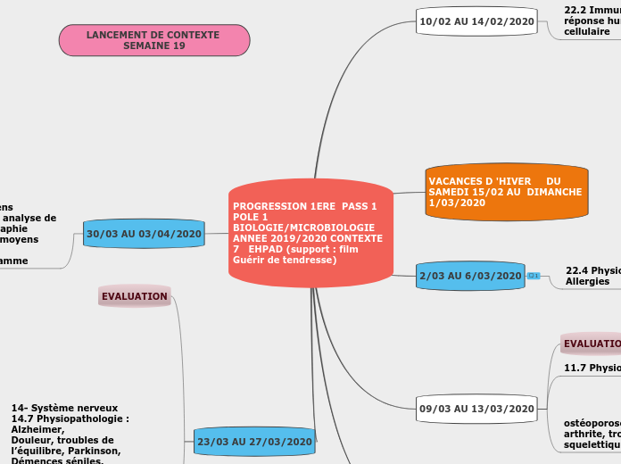 PROGRESSION 1ERE  PASS 1             ...- Carte Mentale