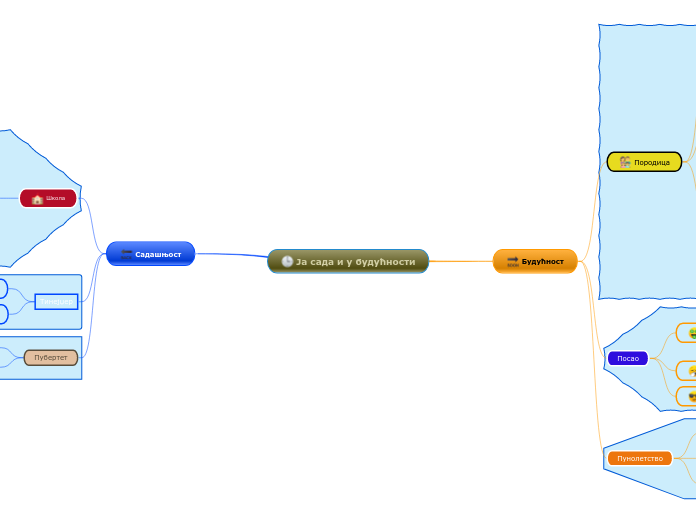 Ја сада и у будућности - Mind Map
