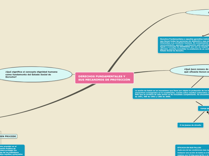 DERECHOS FUNDAMENTALES Y SUS MECANIMOS ...- Mapa Mental