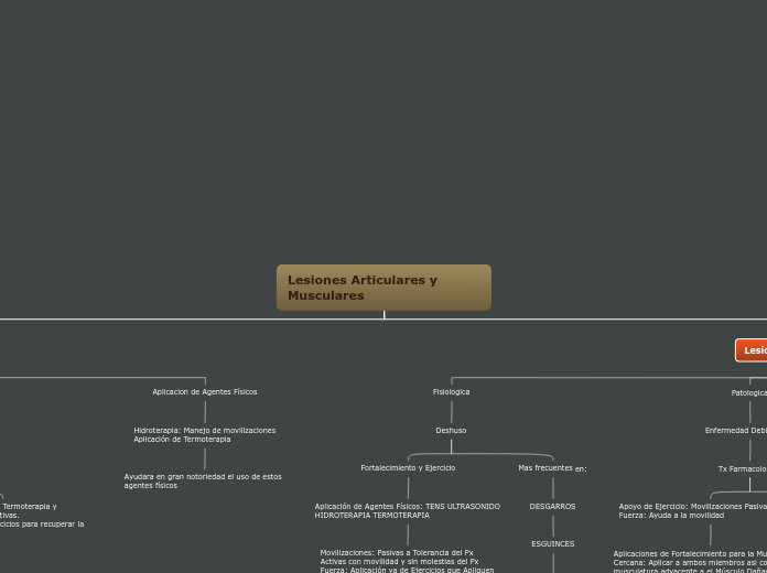 Lesiones Articulares y Musculares - Mapa Mental