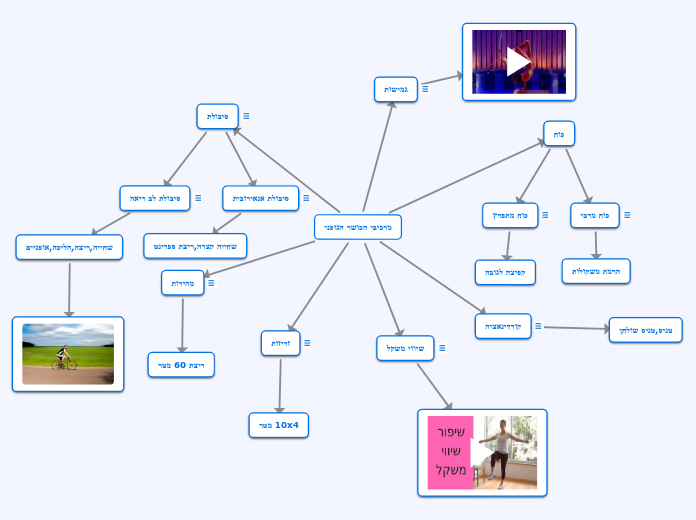 מרכיבי הכושר הגופני - Mind Map