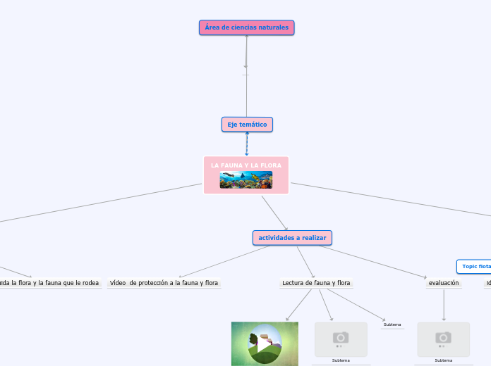 LA FAUNA Y LA FLORA - Mapa Mental
