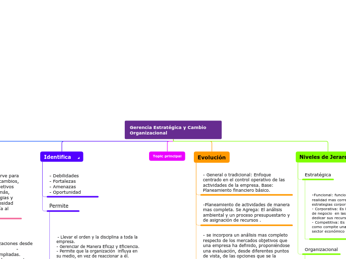 Gerencia Estratégica y Cambio Organizacion...- Mind Map