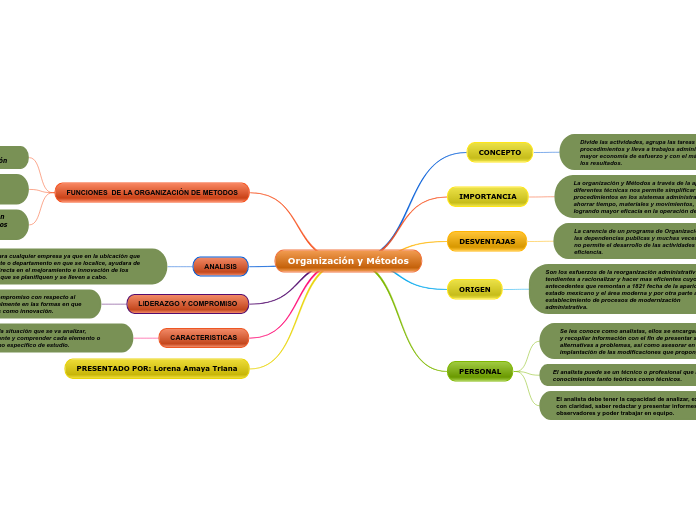 Organización y Métodos - Mapa Mental