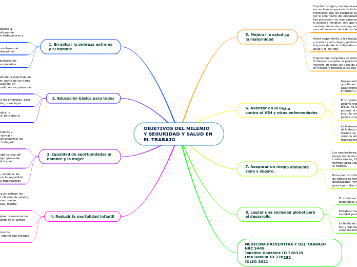 OBJETIVOS DEL MILENIO
Y SEGURIDAD Y SAL...- Mapa Mental