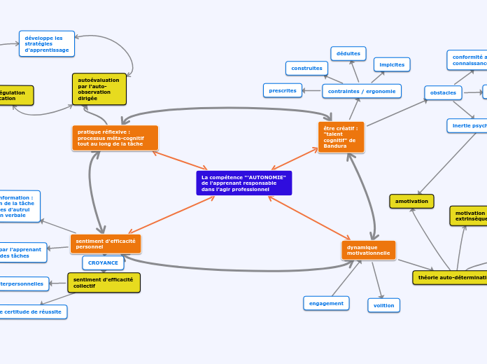 La compétence "'AUTONOMIE" de l'appre...- Carte Mentale