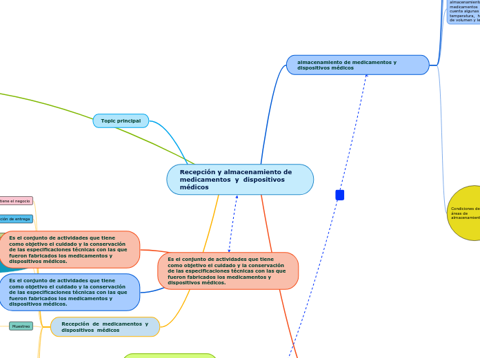 Recepción y almacenamiento de  medicame...- Mapa Mental