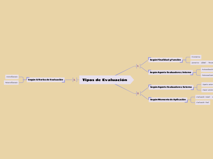 Tipos de Evaluación - Mind Map