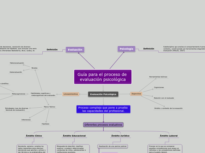 Guía para el proceso de evaluación psicológica