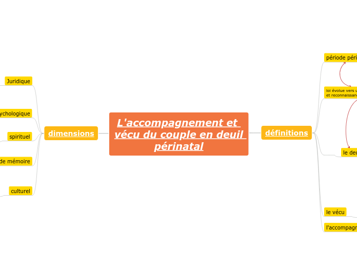 L'accompagnement et vécu du couple en...- Carte Mentale