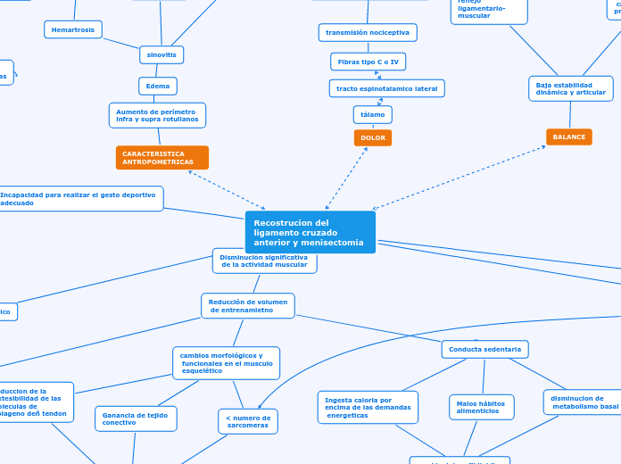 Recostrucion del ligamento cruzado ante...- Mapa Mental