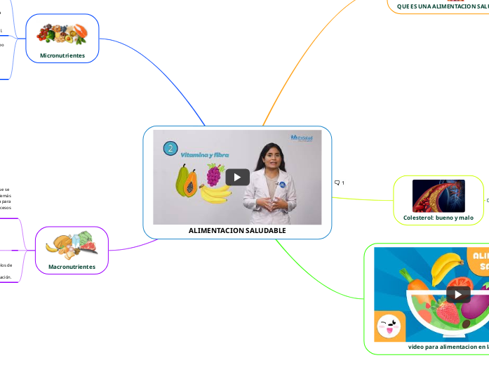ALIMENTACION SALUDABLE - Mapa Mental