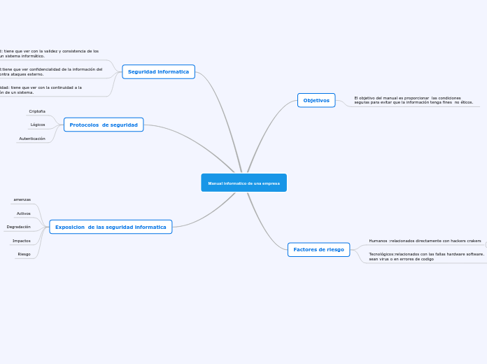Manual informatico de una empresa - Mapa Mental