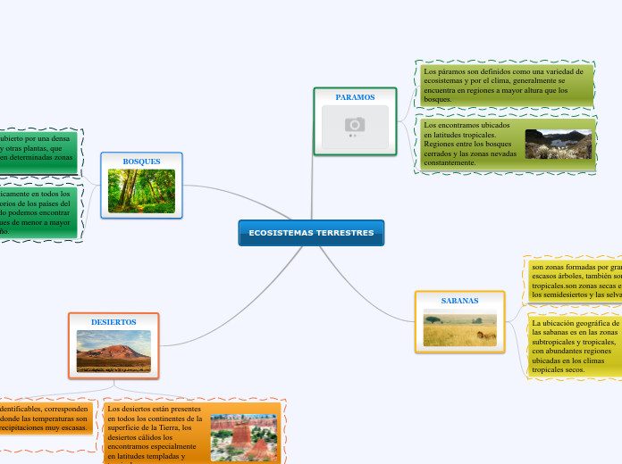 ECOSISTEMAS TERRESTRES - Mapa Mental