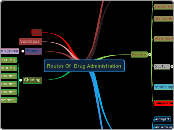 Routes Of  Drug Administration - Mind Map