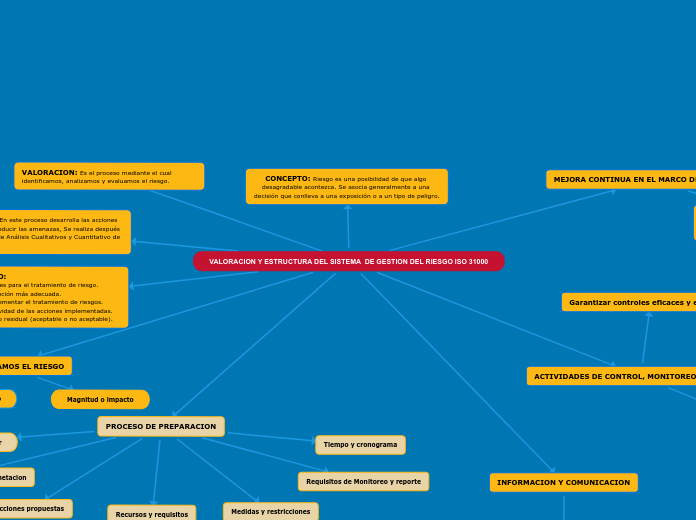 VALORACION Y ESTRUCTURA DEL SISTEMA  DE GESTION DEL RIESGO ISO 31000
