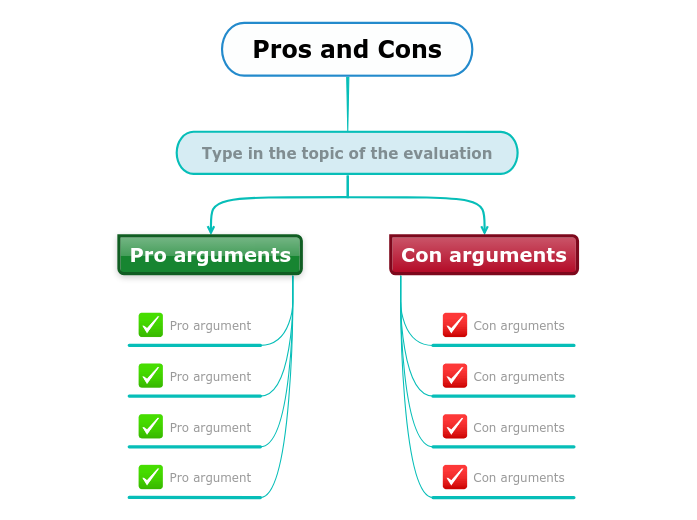 Pros and cons template