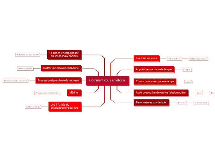 Modèle de plan de développement personnel