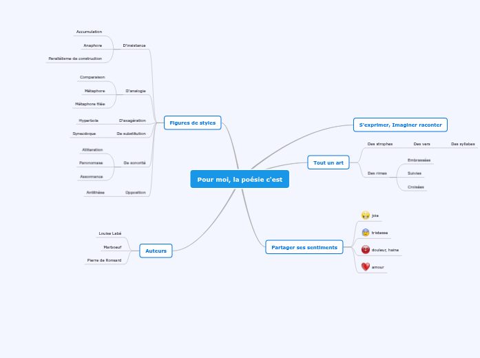 Pour Moi La Poesie C Est Carte Mentale
