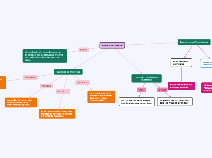 desarrollo motor Mindmap Voorbeeld